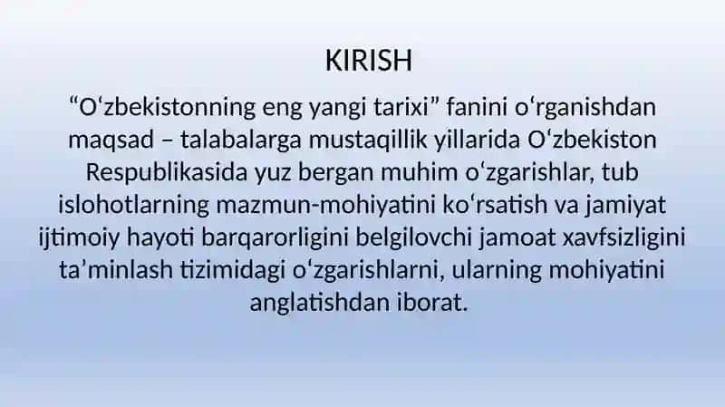Oʻzbekistonning eng yangi tarixi 3
