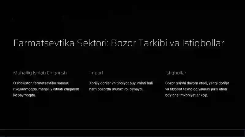 O'zbekiston Farmatsevtika Bozori: Umumiy Nuqtai Nazar 3