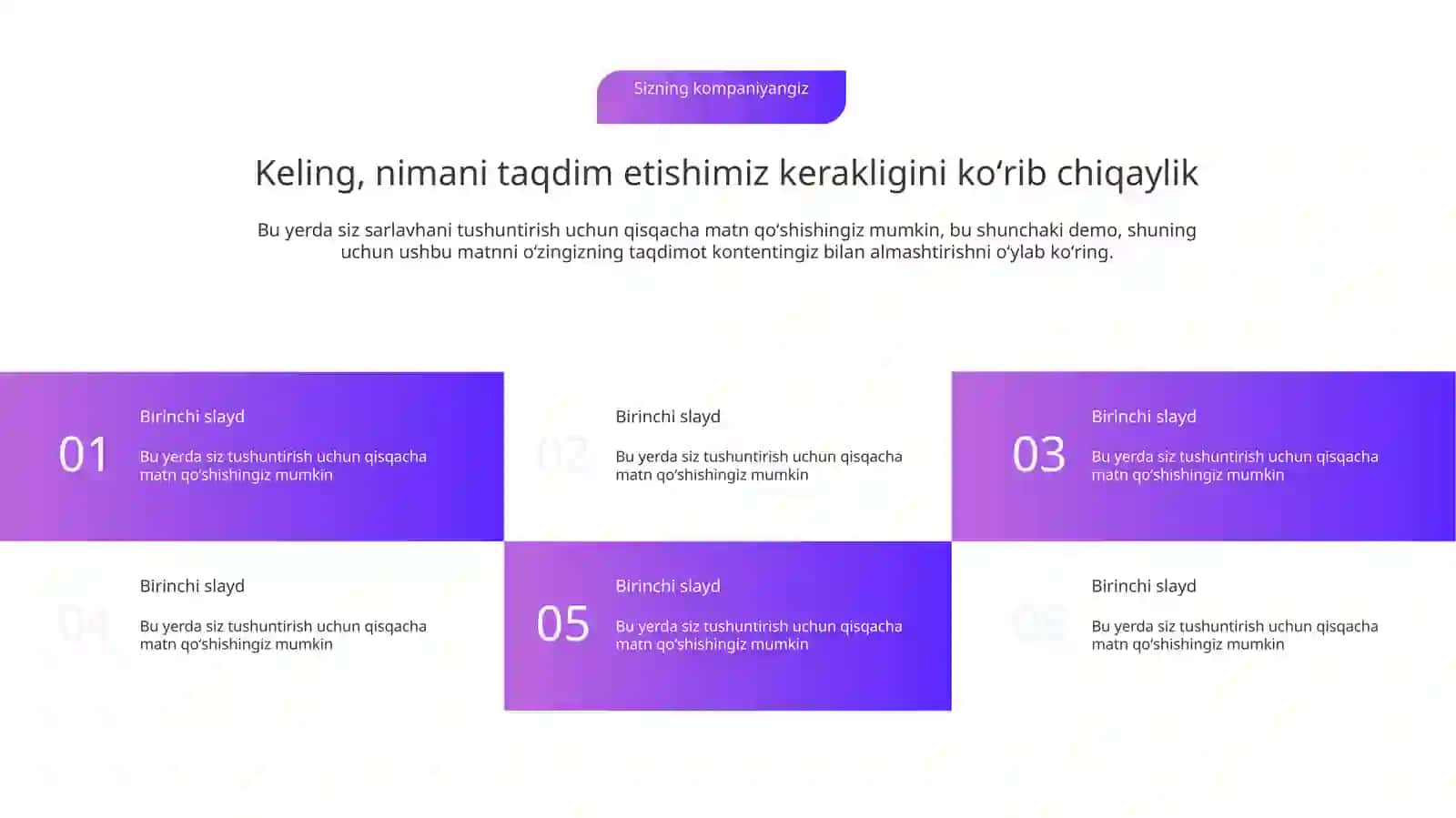 Zamonaviy Zamonaviy Taqdimot Tuzilmasi va Mundarijasi Taqdimoti (11 Slayd) 3