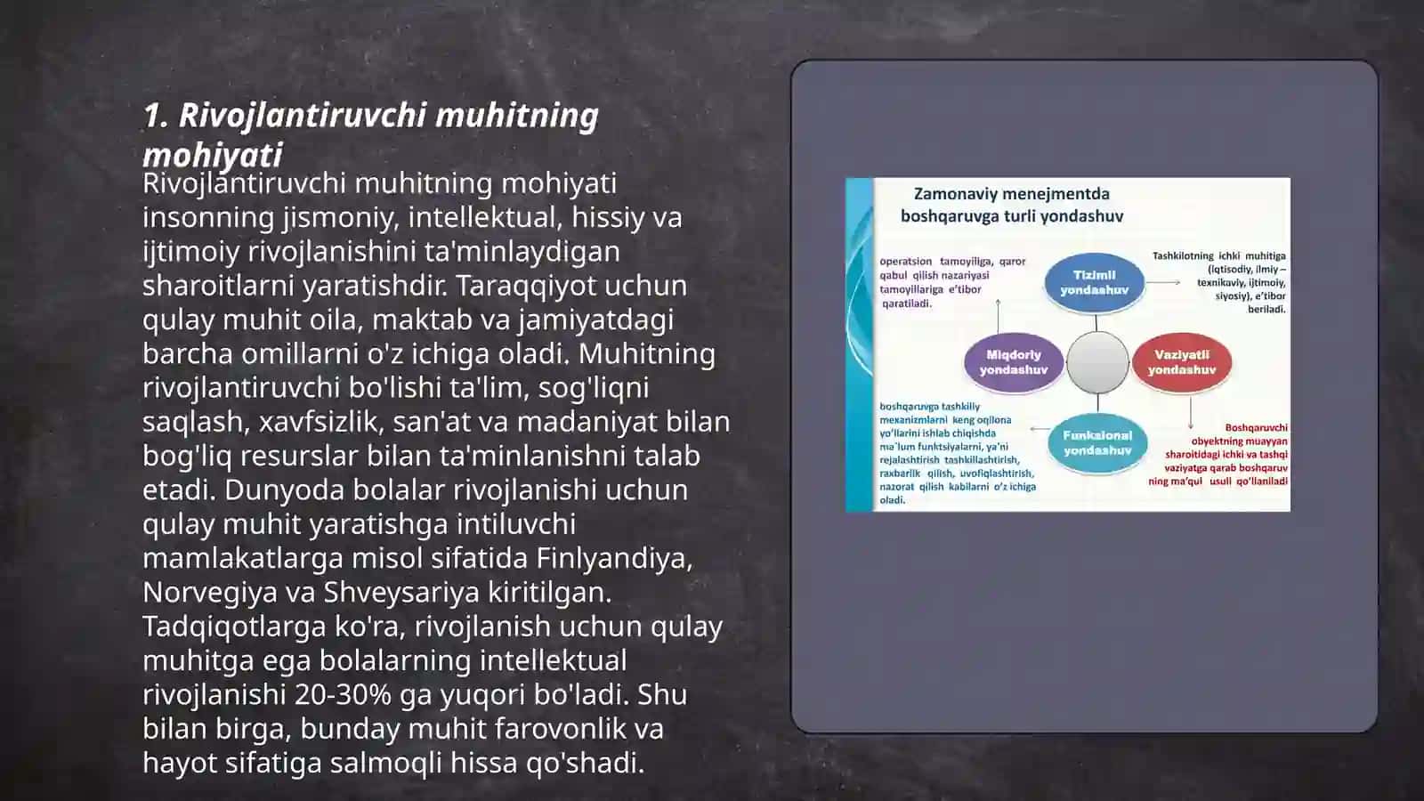 Rivojlantiruvchi muhit tashkil etish tamoyillari 3