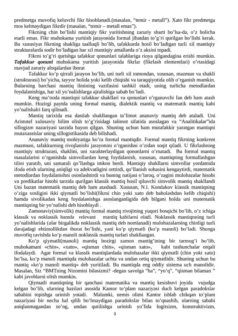 TAFAKKUR ShAKLI VA TAFAKKUR KONUNI TUShUNChALARI 3