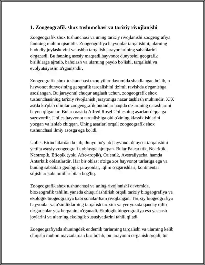 ZOOGEOGRAFIK SHOX BO'LIMLARI VA UNING OBLASTLARI 3