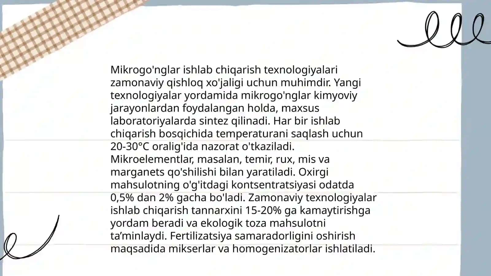 Mikrogo'nglar ishlab chiqarish texnologiyalari 3