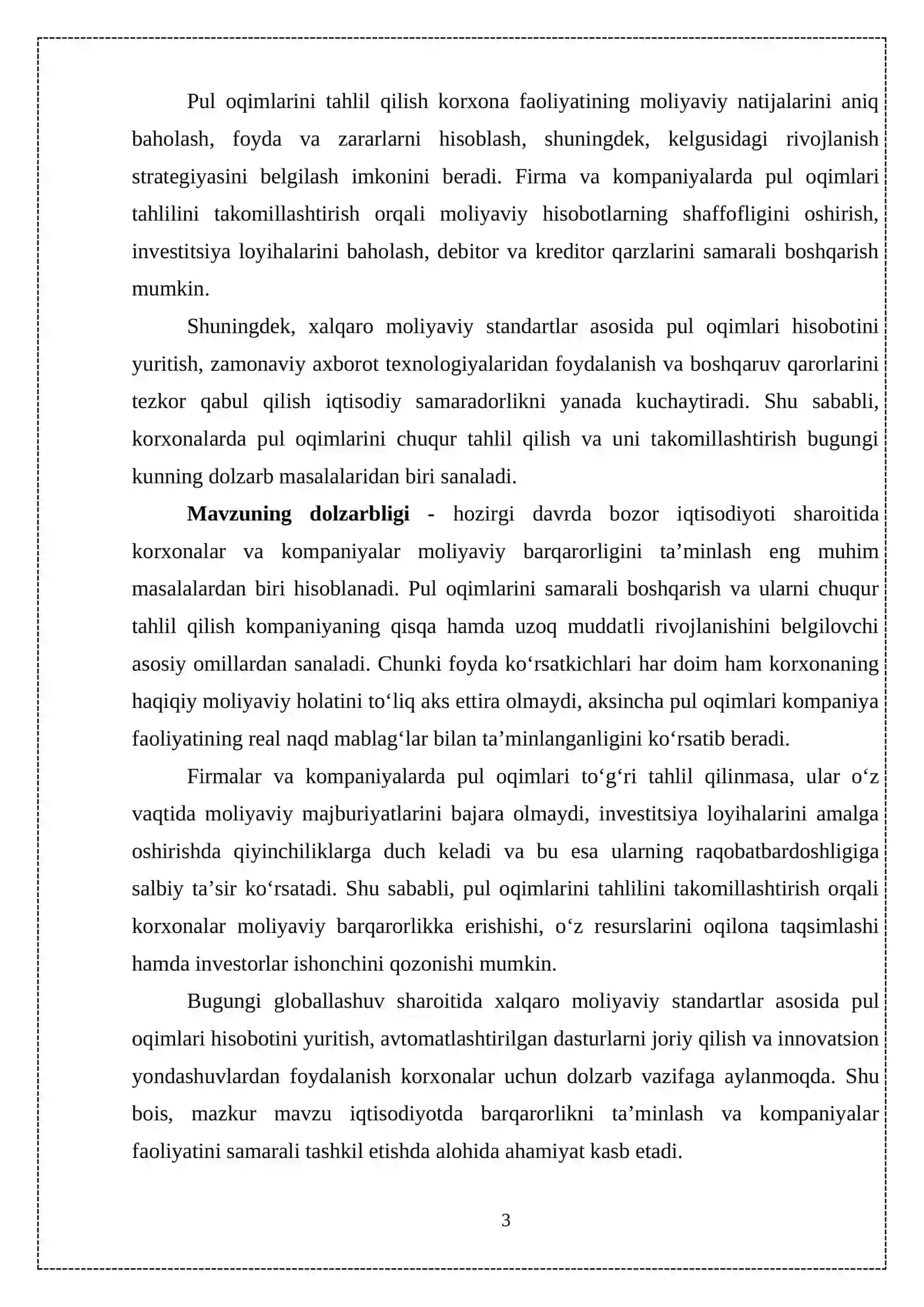 Firma va kompaniyalarining pul oqimlarining tahlilini takomillashtirish 3