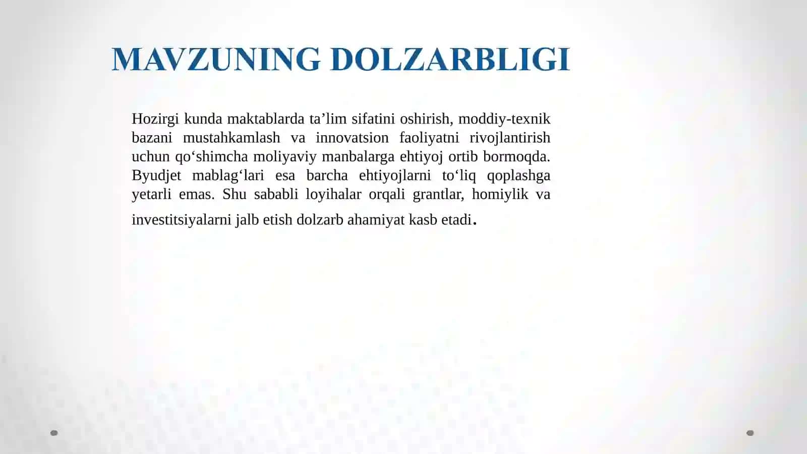 Har Birmaktab Direktoriy Muassasasini Innovatsion Rivojlantirish 3