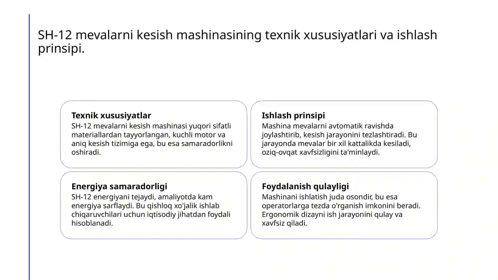 SH-12 mevalarni kesish mashinasi 3