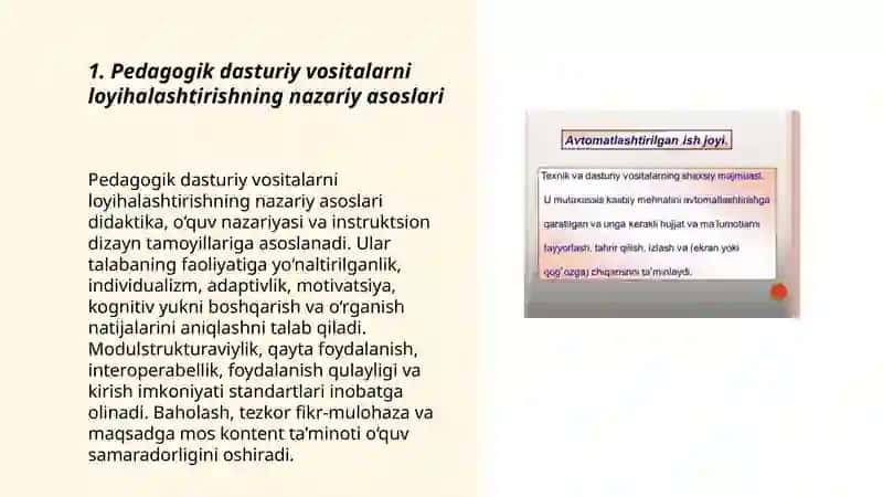 Pedagogik dasturiy vositalarni loyihalashtirish 3