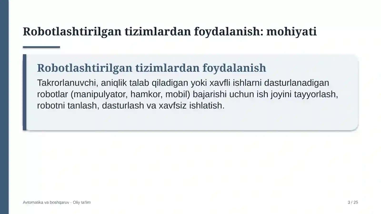 Arxitektura byurolarida robotlashtirilgan tizimlardan foydalanish 3