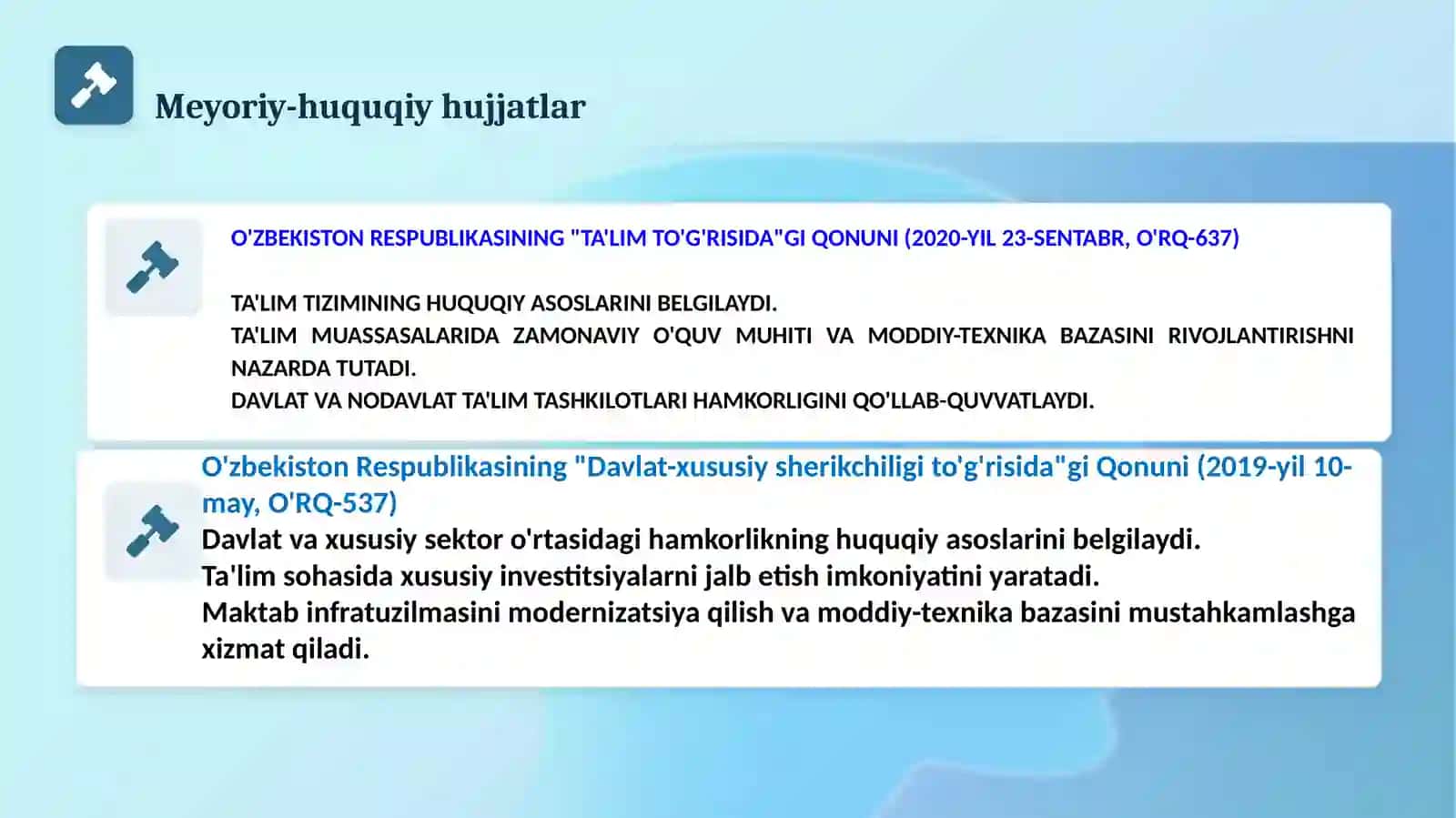 Menejerlik o'quv kursi tinglovchisining amaliy topshirig'i 3