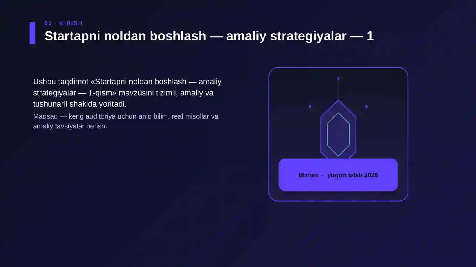 Startapni noldan boshlash — amaliy strategiyalar — 1-qism 3