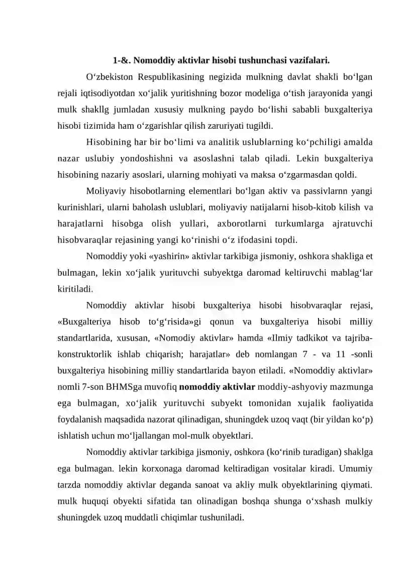 Nomoddiy aktivlar hisobi tushunchasi 3