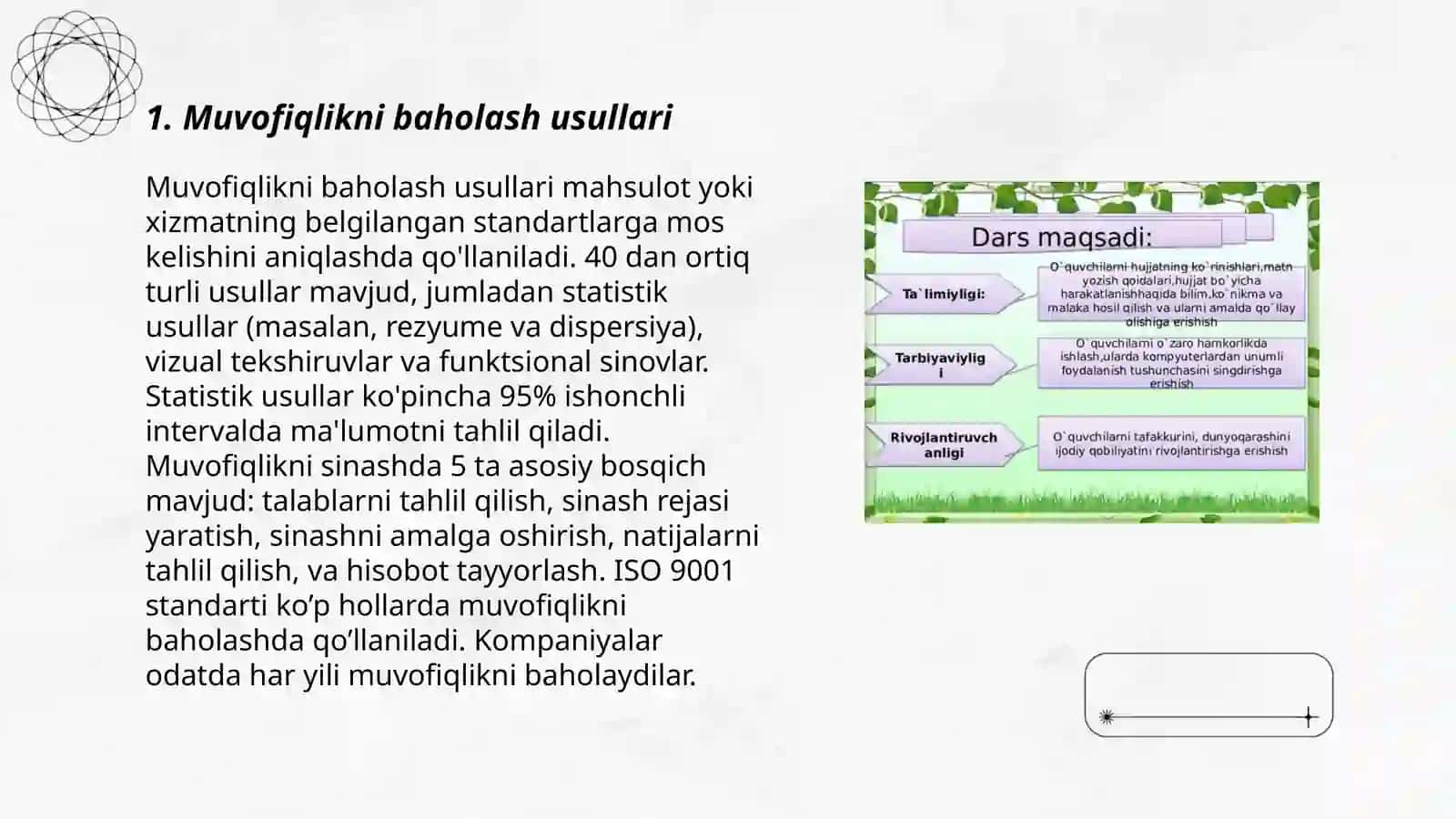 Muvofiqlikni Baholash Usullari 3