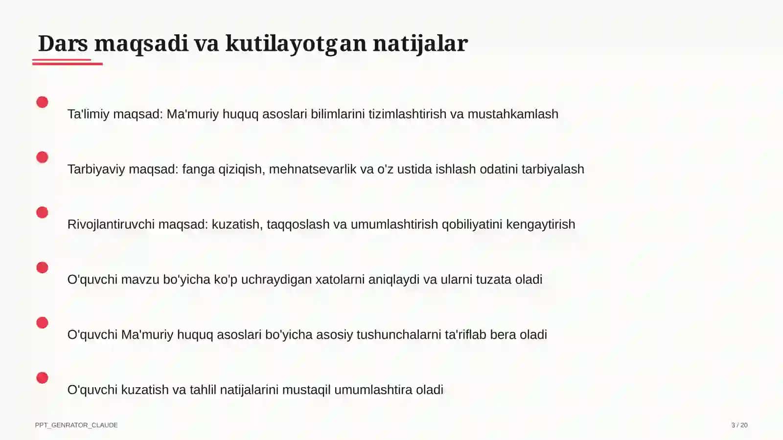 Ma'muriy huquq asoslari (10-sinf) 3