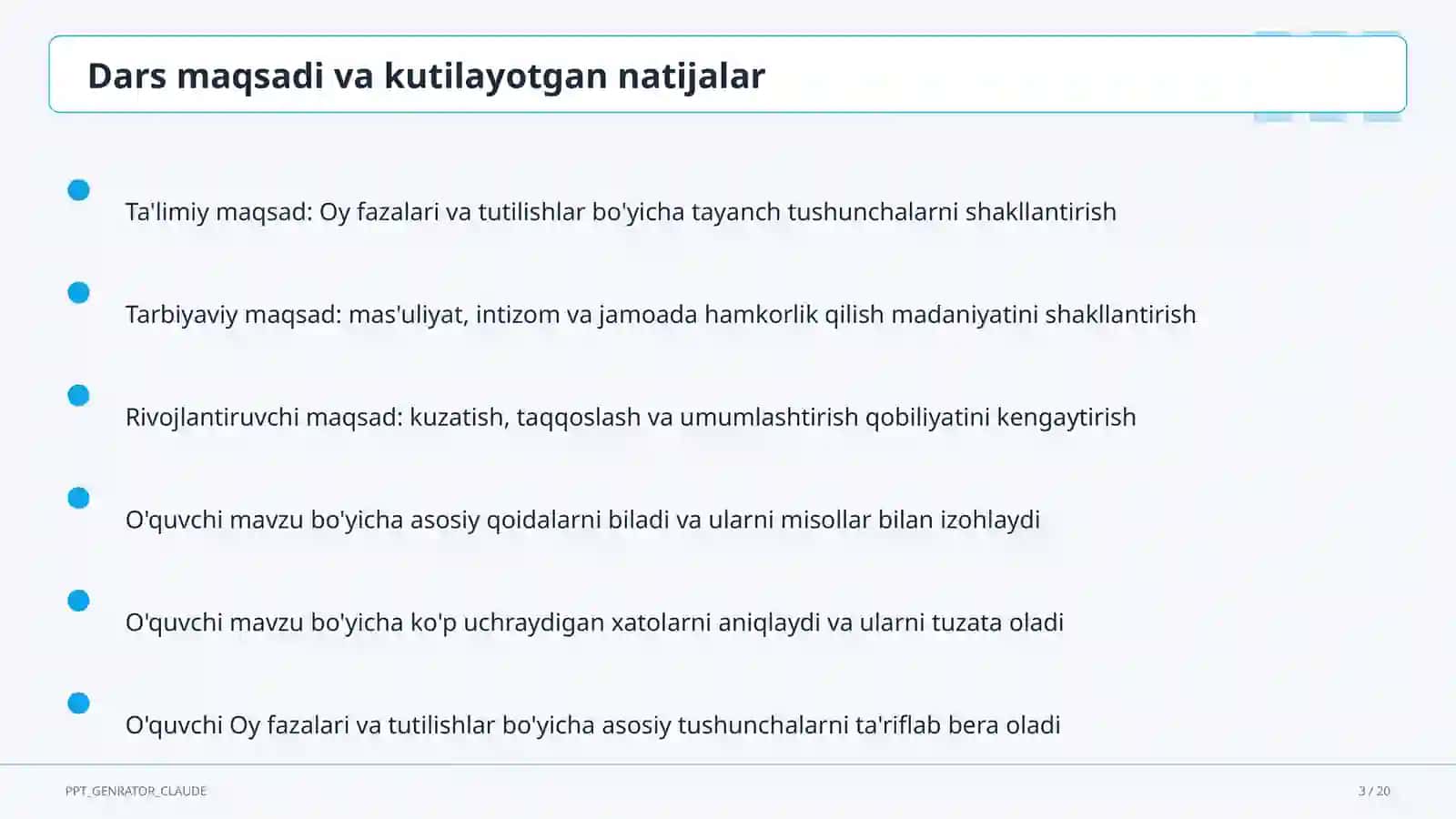 Oy fazalari va tutilishlar (9-sinf) 3