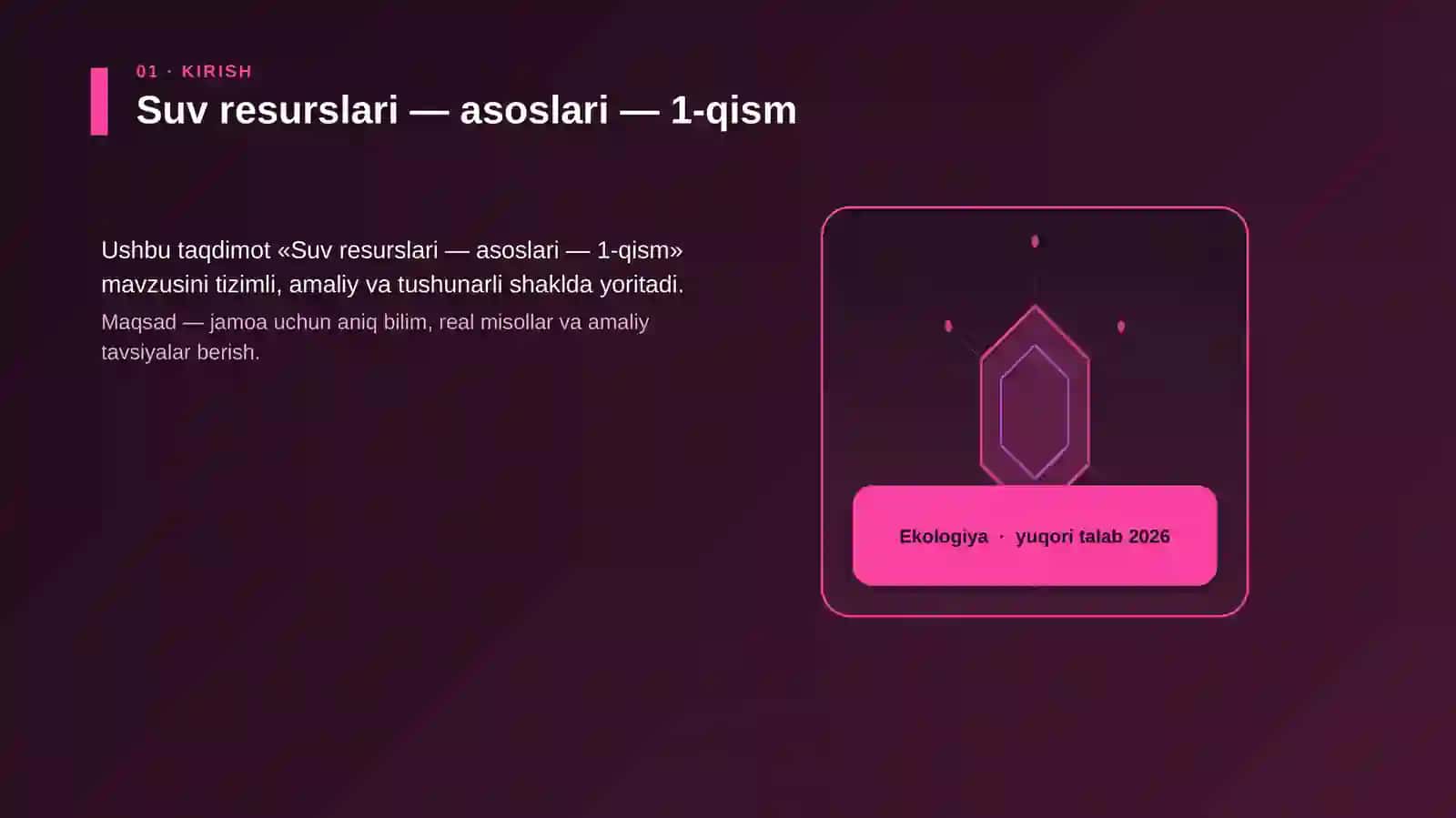 Suv resurslari — asoslari — 1-qism 3