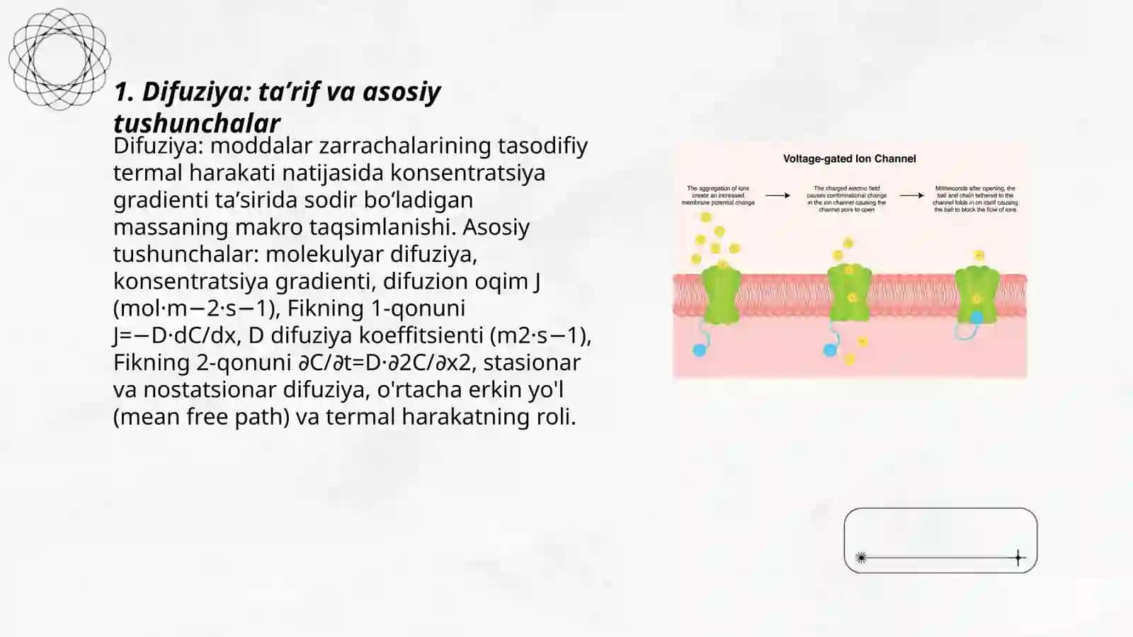 Diffuziya. Osonlashgan diffuziya 3