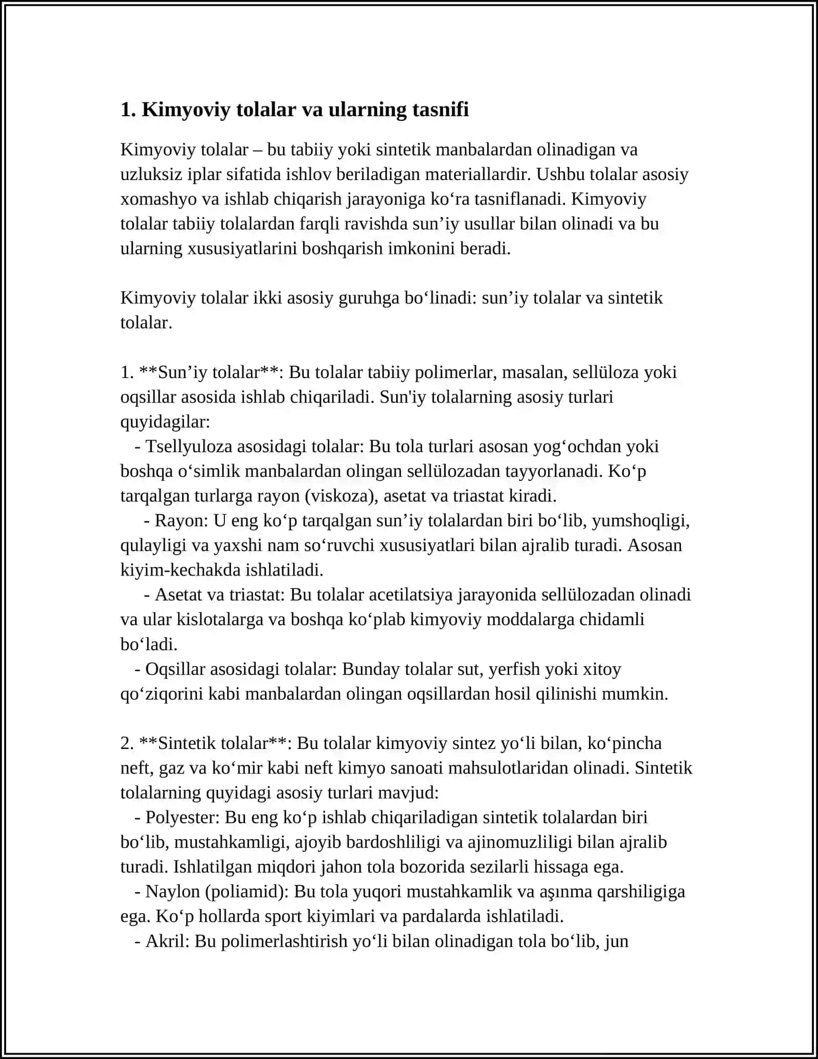 KIMYOVIY TOLA VA IPLARNING SIFATINI BELGILOVCHI STANDARTLAR 3