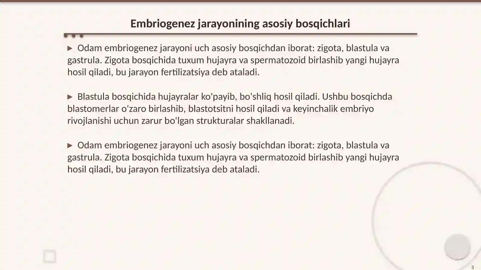 Odam embriogenezining qaltis davrlari 3
