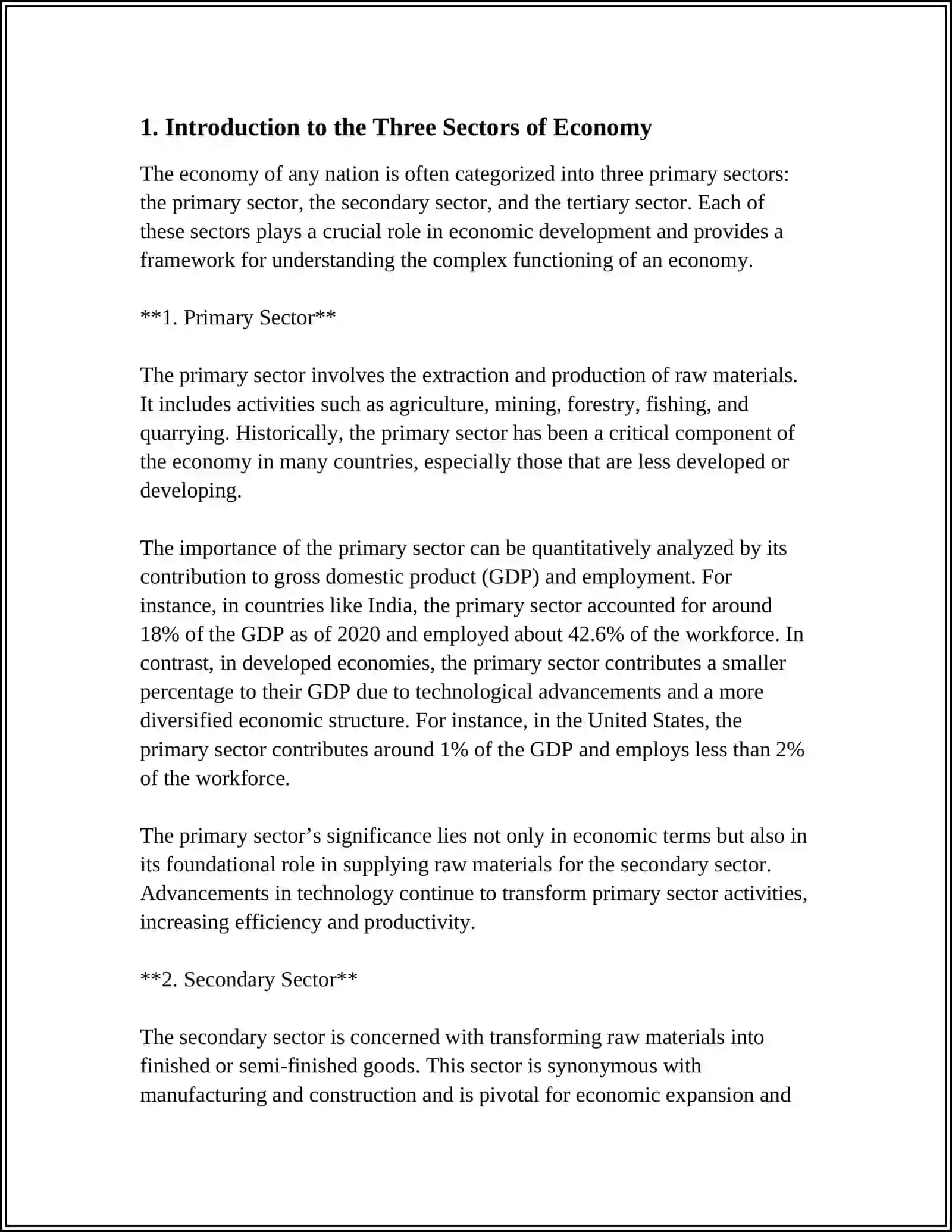 The Three Sectors of Economy 3