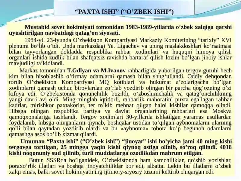 О‘ZBEKISTONNING MUSTAQILLIKKA ERISHISHI ARAFASIDAGI IJTIMOIY-SIYOSIY VA IQTISODIY AHVOLI 3