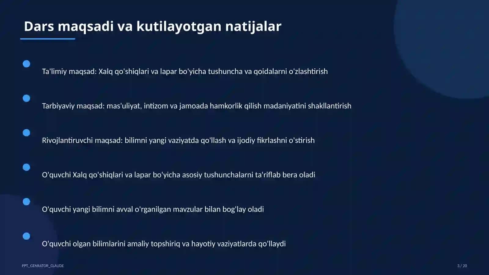 Xalq qo'shiqlari va lapar (3-sinf) 3