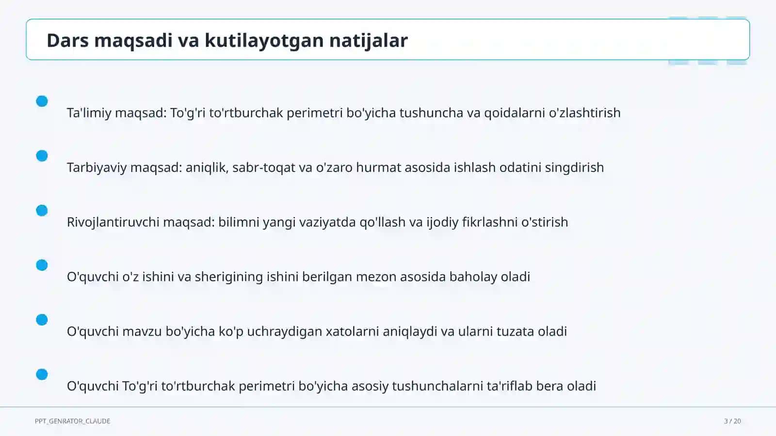 To'g'ri to'rtburchak perimetri (2-sinf) 3