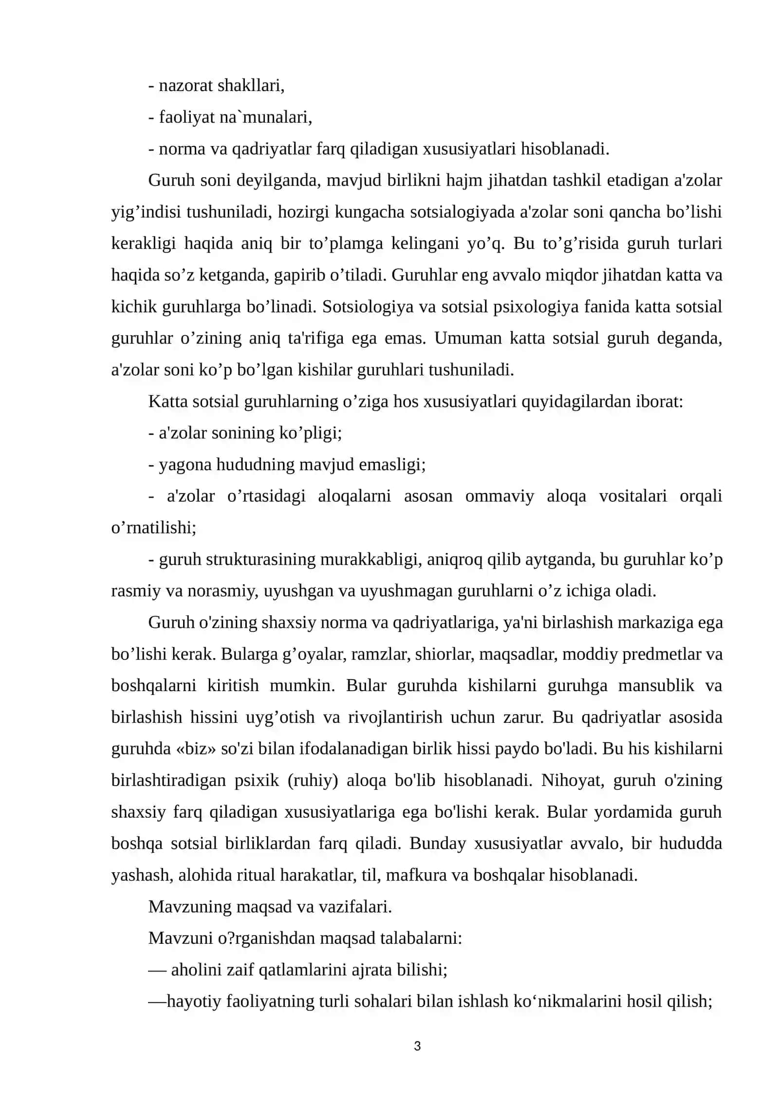 Ijtimoiy Guruhlar va Ijtimoiy Jamoalarda Ijtimoiy Normalar 3