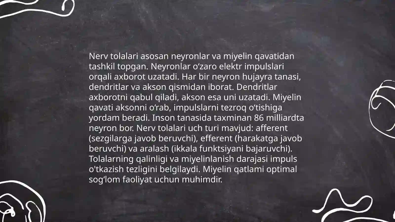Nerv tolalari va sinapslarning xususiyatlari 3