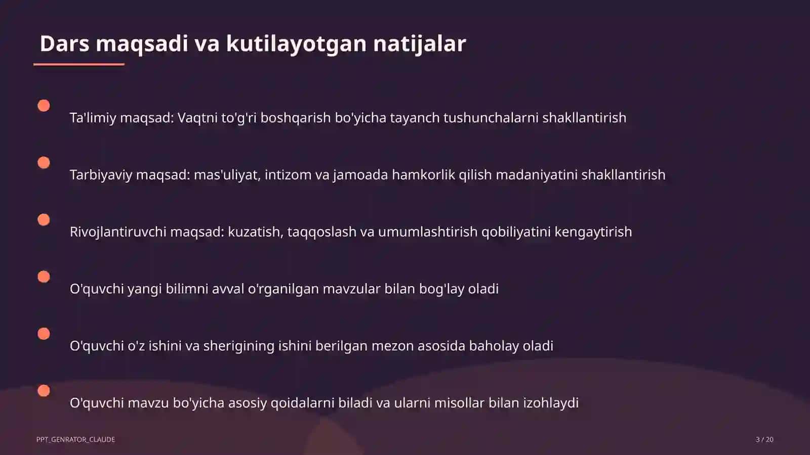 Vaqtni to'g'ri boshqarish 3
