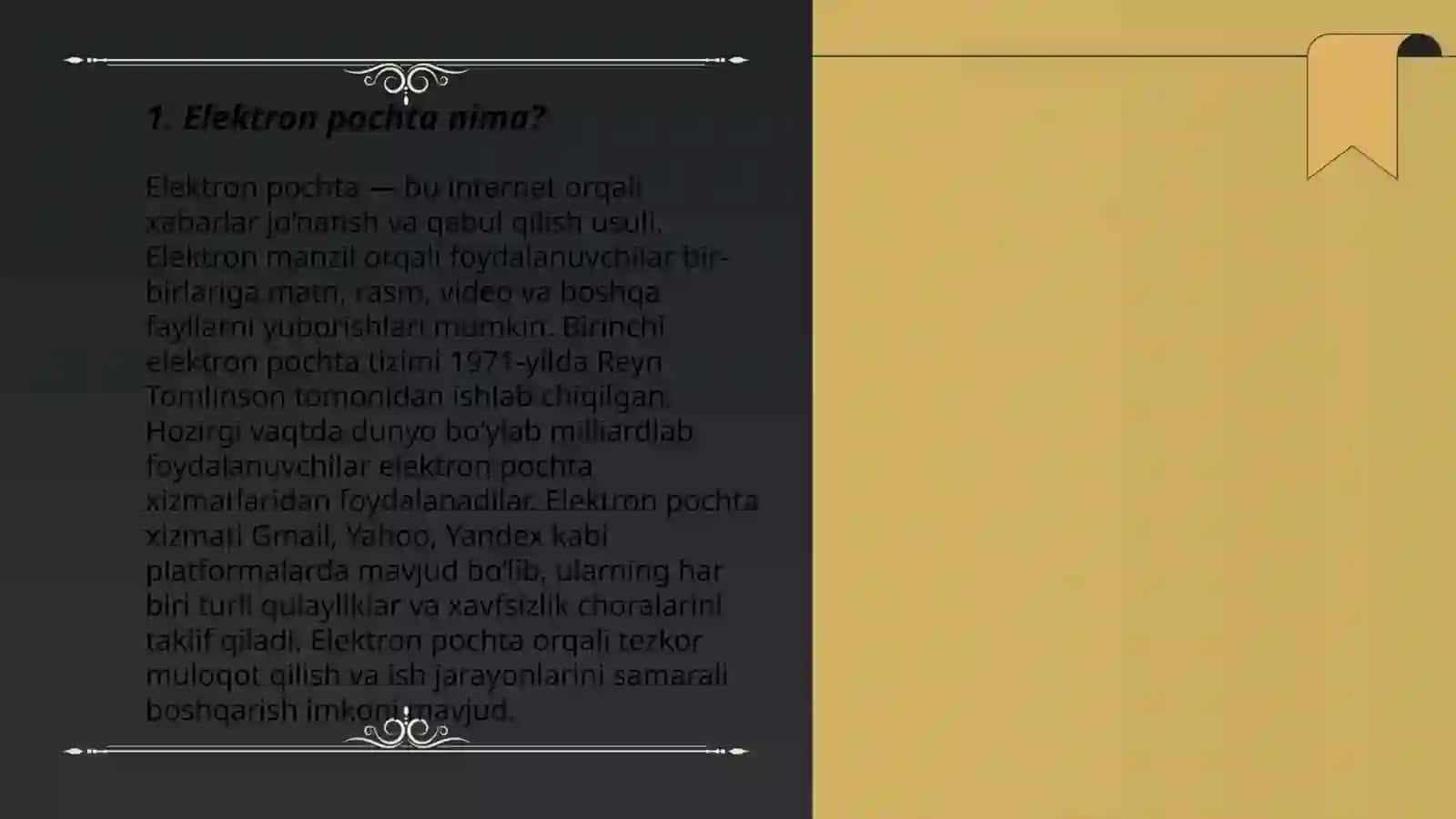 Elektron pochta hosil qilish mumkin bôlgan qidiruv tizimlari 3