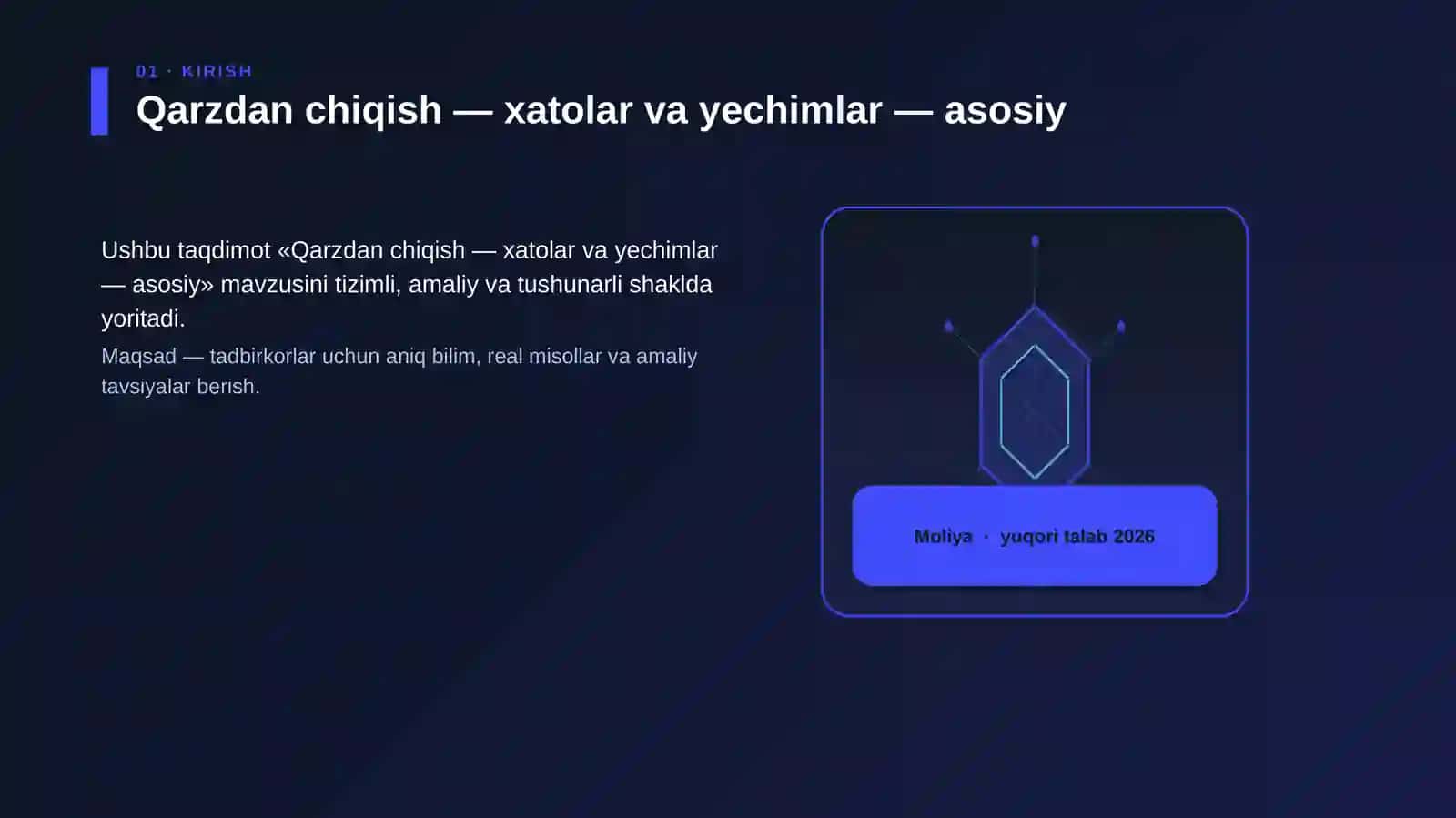 Qarzdan chiqish — xatolar va yechimlar — asosiy 3