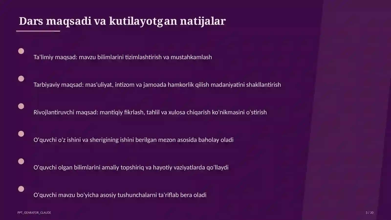 Huquq va iqtisodiyot asoslari (9–11) — o'qituvchilar uchun 3