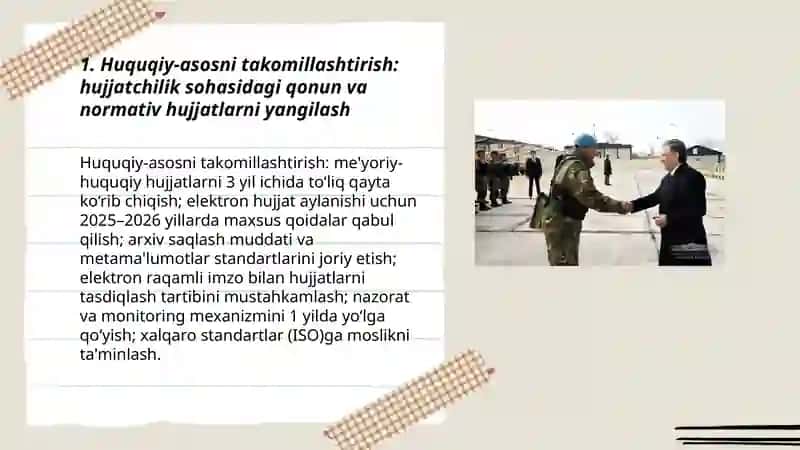 Oʻzbekiston Respublikasi hujjatchilikning takomillashuvi 3