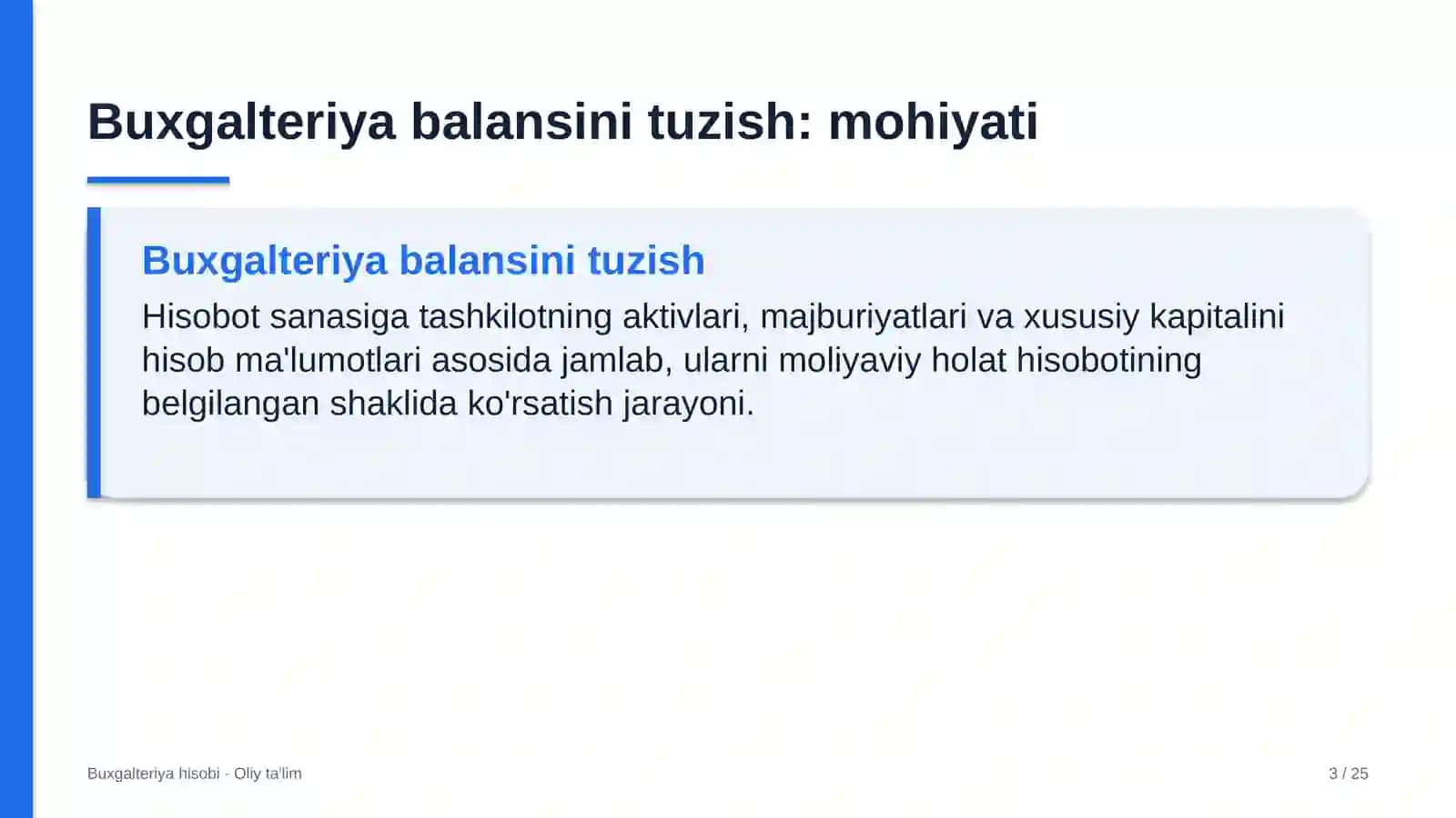 muhandislik qidiruv ishlarida buxgalteriya balansini tuzish 5517 3