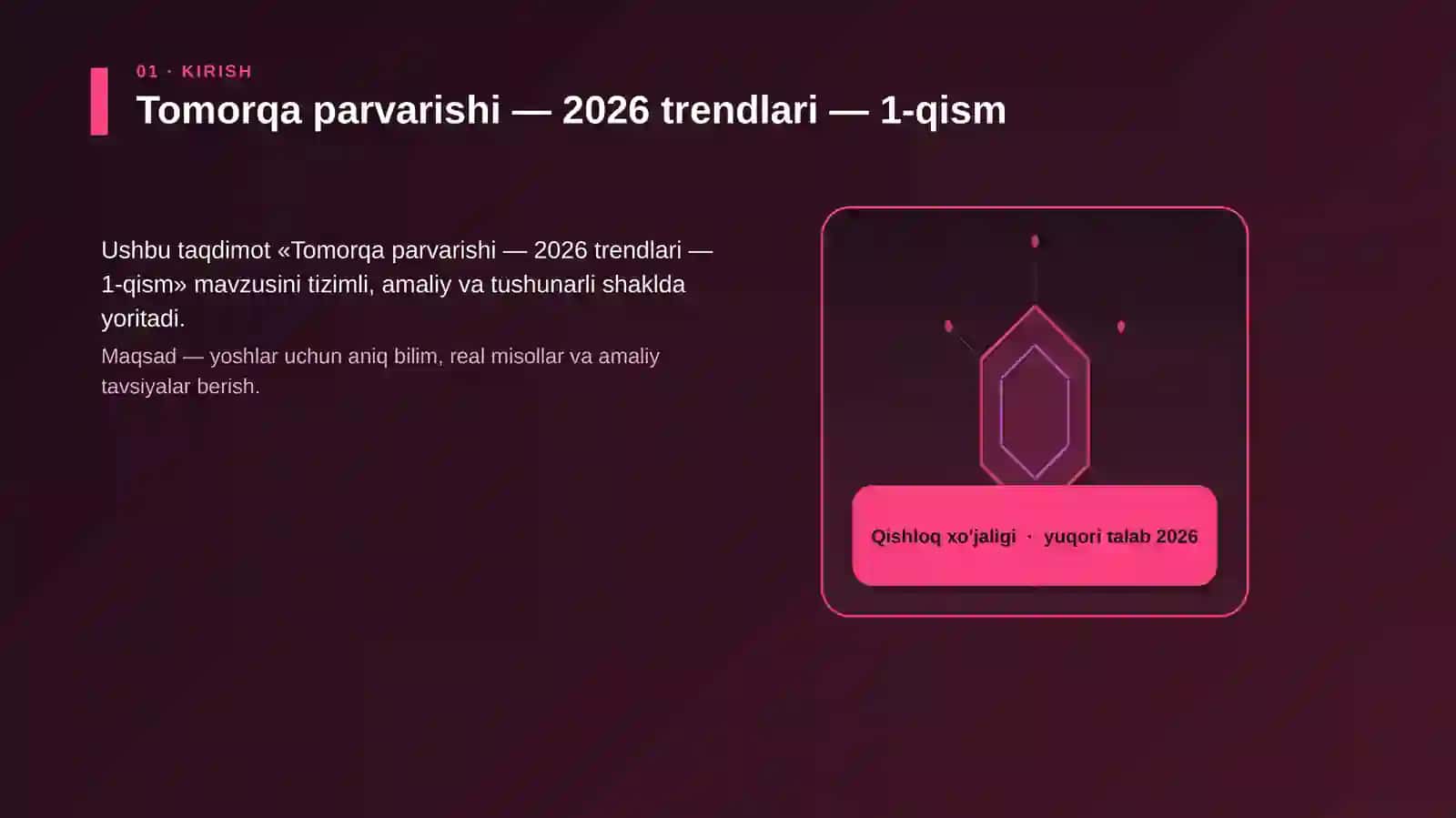 Tomorqa parvarishi — 2026 trendlari — 1-qism 3