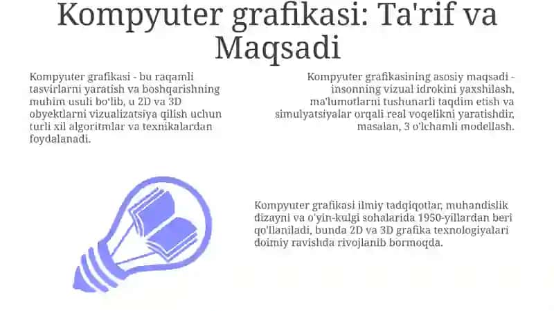 Kompyuter grafikasi va uning turlari 3