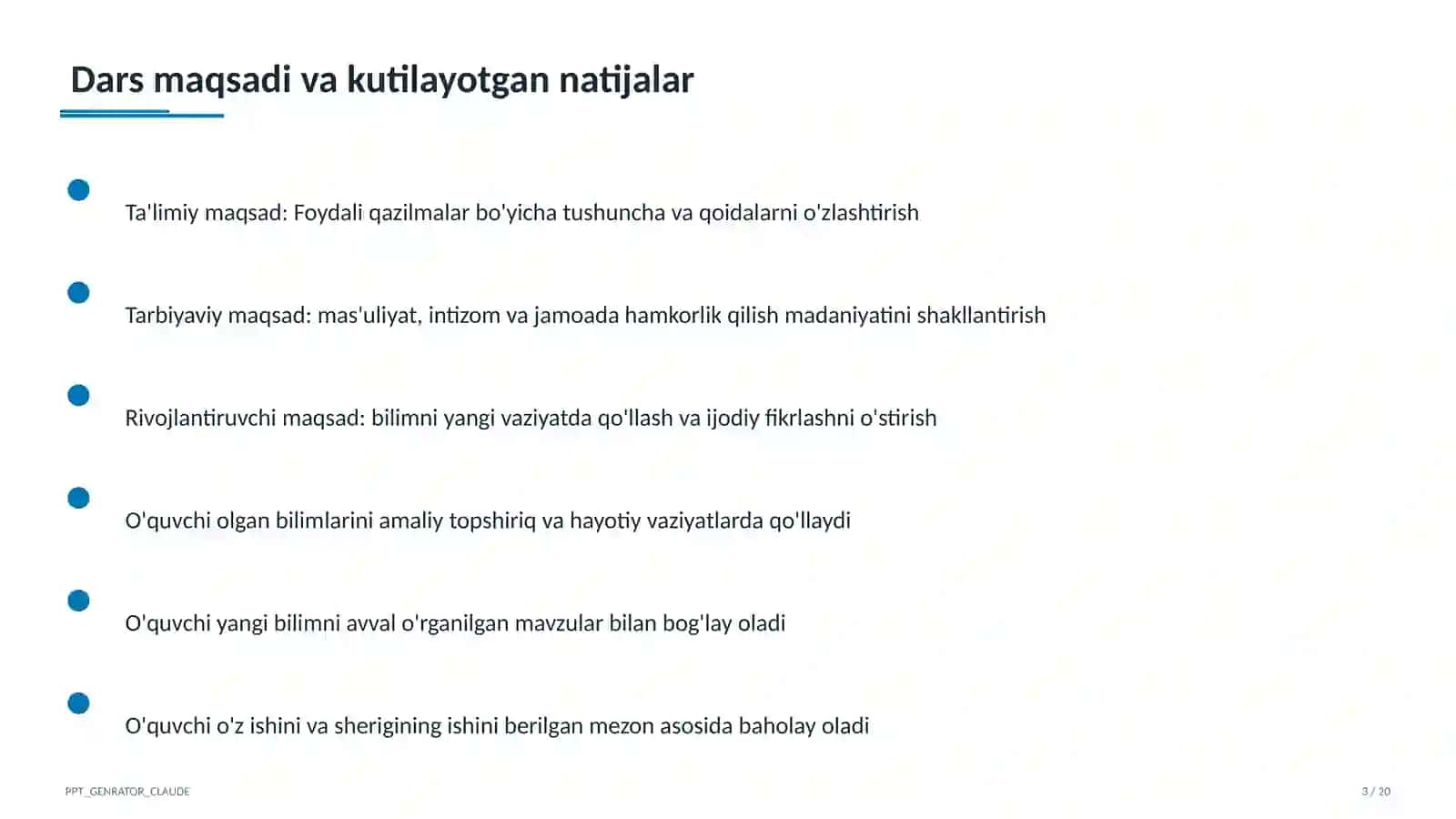 Foydali qazilmalar (3-sinf) 3