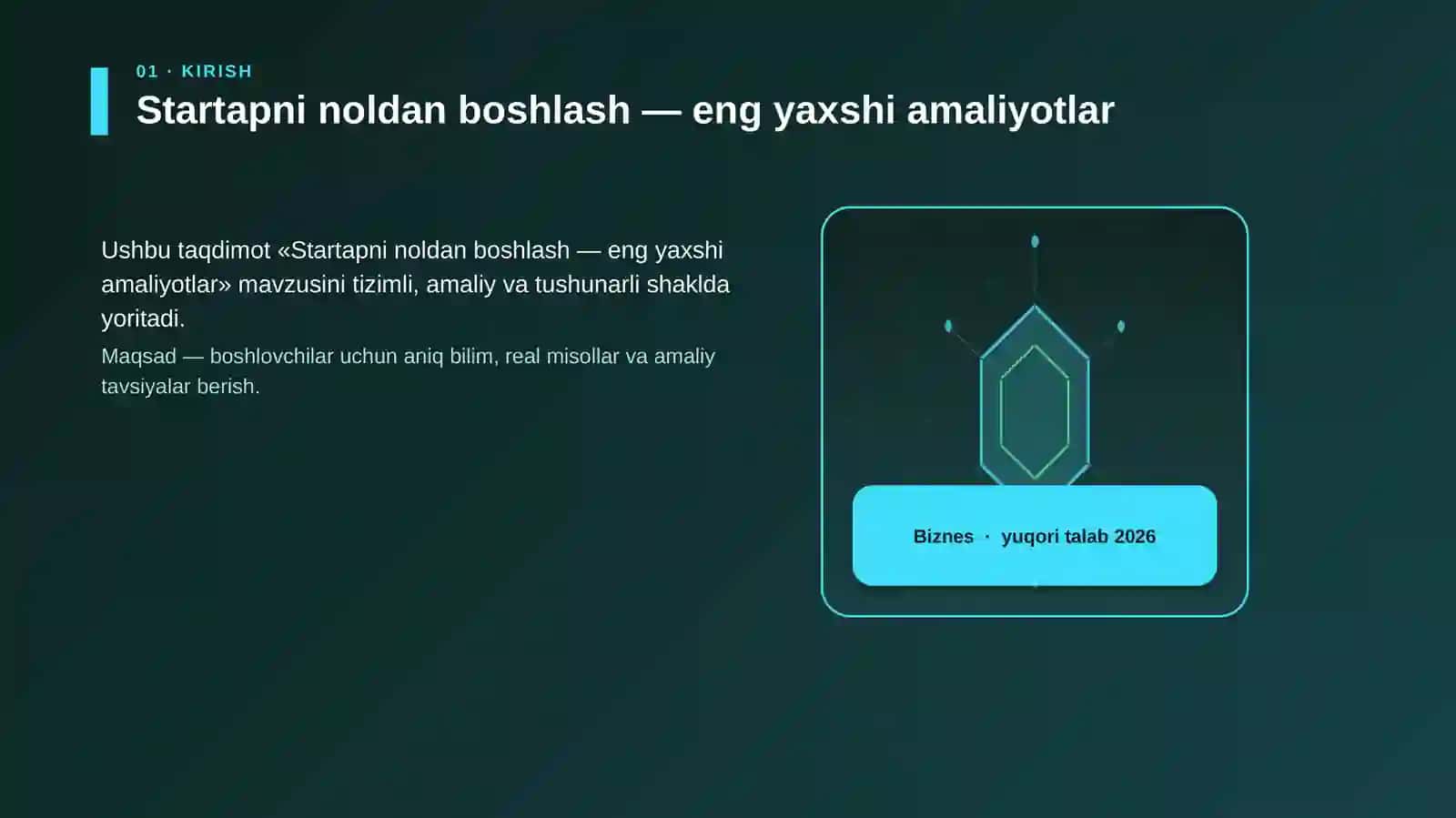 Startapni noldan boshlash — eng yaxshi amaliyotlar 3