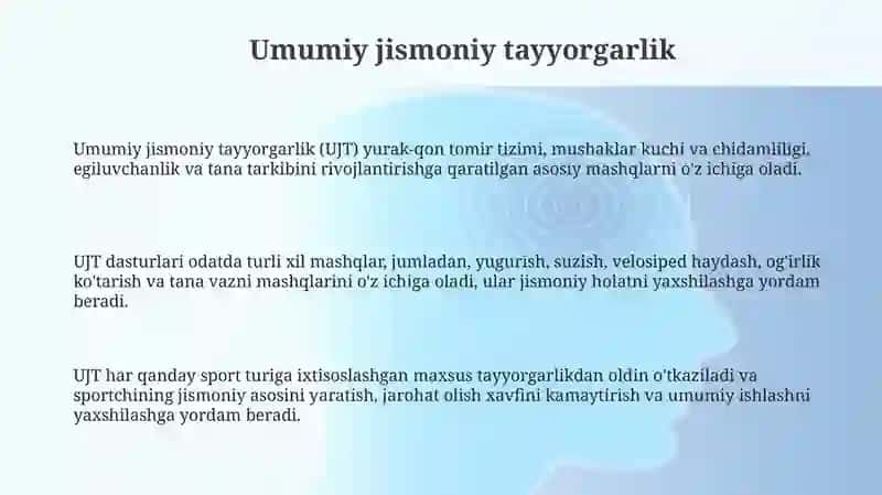 Umumiy va maxsus jismoniy tayyorgarlik mashqlari 3