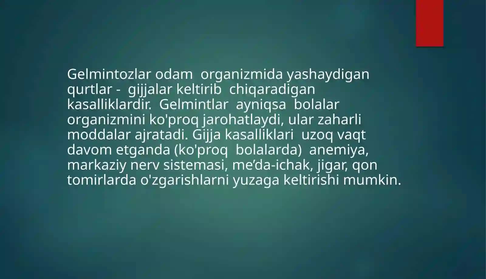 Gelmintozlar va ularning qarshivosi 3