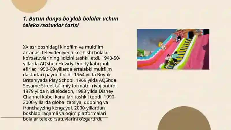 Butun dunyo bo'ylab bolalar uchun teleko'rsatuvlar tarixi 3