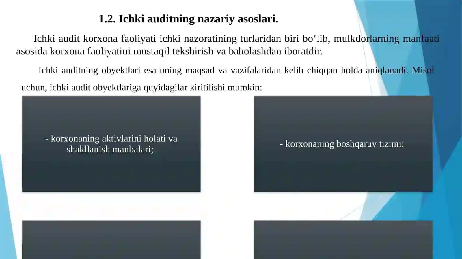 Ichki audit jarayonida metodlar 3