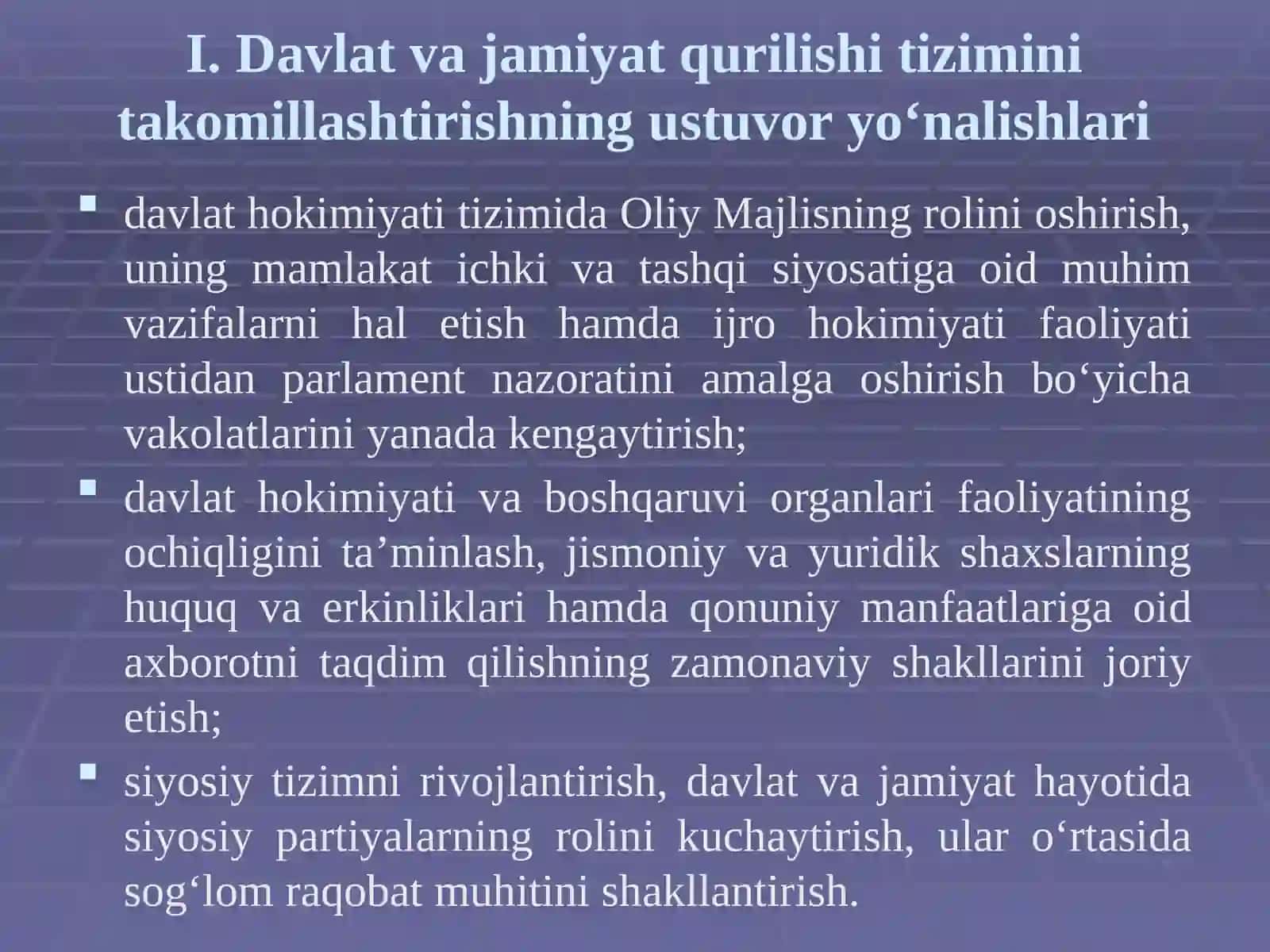 Yangi  O‘zbekistonda amalga oshirilayotgan islohotlar 3