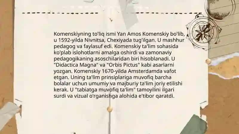 Komenskiy hayoti va pedagogika ta'limoti 3