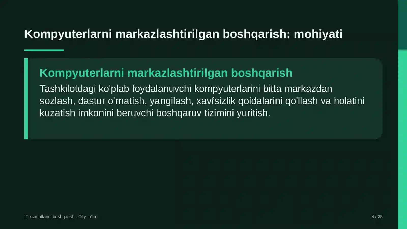 o'simliklarni himoya qilish xizmatida foydalanuvchilar kompyuterlarini markazlashtirilgan boshqarish 1833 3