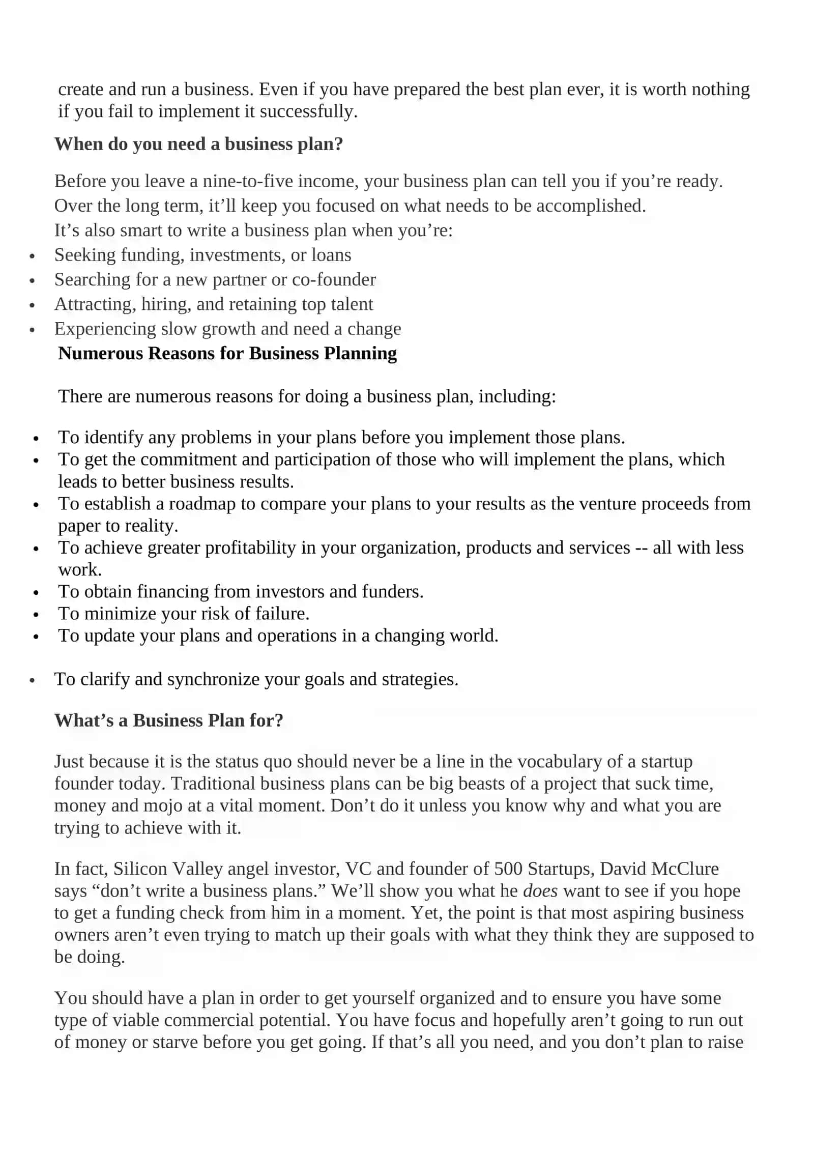 CREATE A BUSINESS PLAN 3