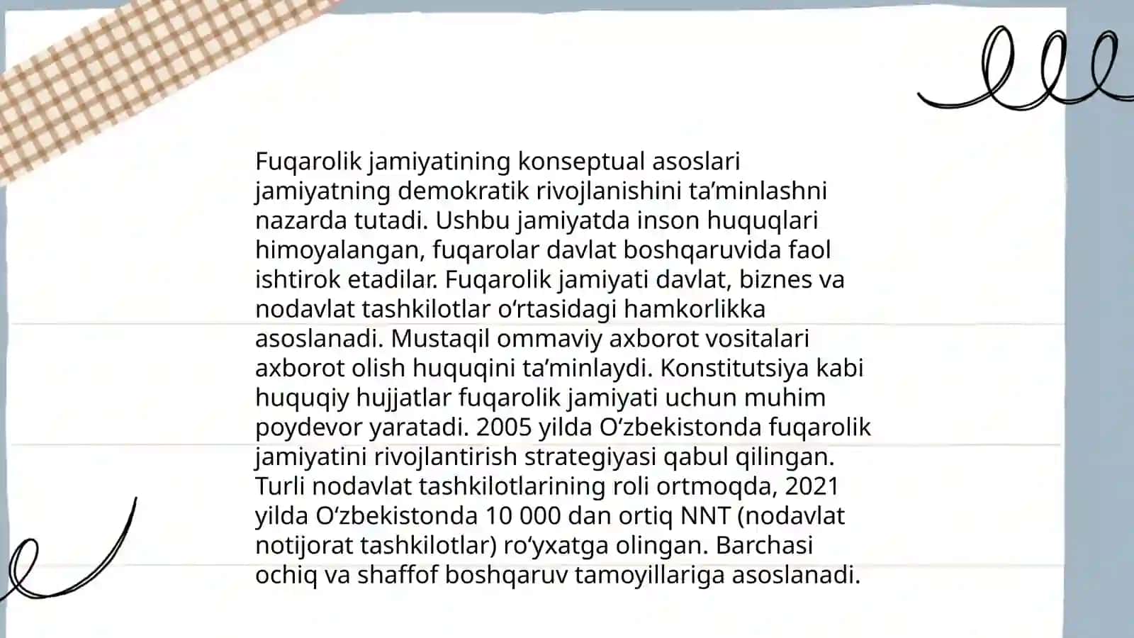 Fuqarolik jamiyati rivojlanishining asosiy bosqichlari va istiqbollari 3