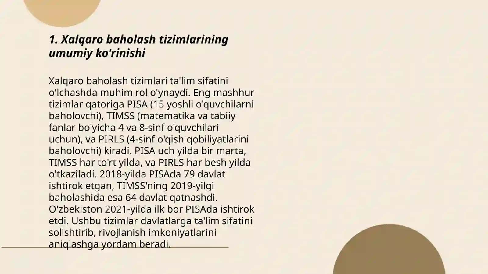Xalqaro va milliy baholash mohiyati va mazmuni 3