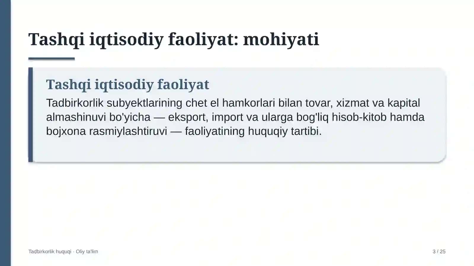 Madaniyat va istirohat bog'larida tashqi iqtisodiy faoliyat 3