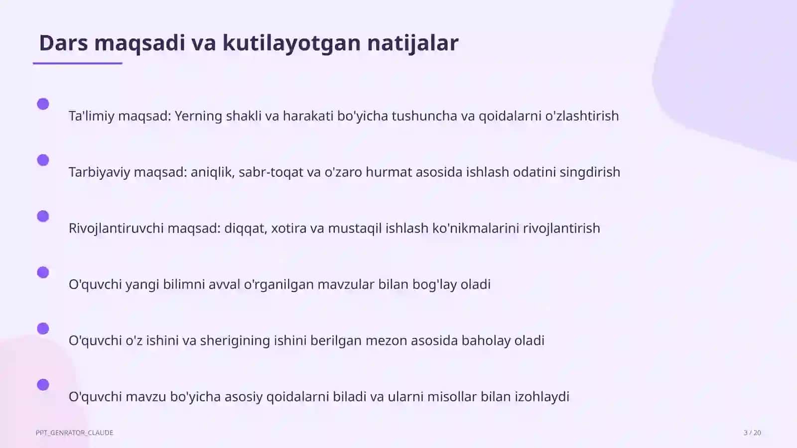 Yerning shakli va harakati (5-sinf) 3